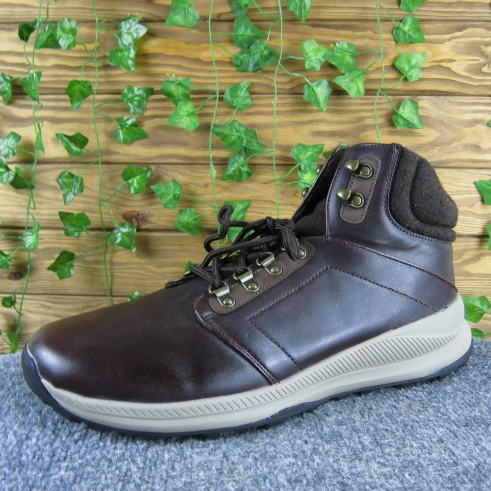 Khombu Nick Brown Synthetic‎ Snow Boots Men's 13 Waterproof Winter Lace-Up